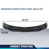 PIT66 Windshield Wiper Cowl Panel Grille Set Compatible with Ford