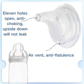 6Pack Replacement Silicone Spout Compatible with MAM Bottles & Glass Bottles, Nipple Replacement Spouts Leak-Proof, BPA-Free, Easy to Clean, Easy Transition from Bottle to Cup