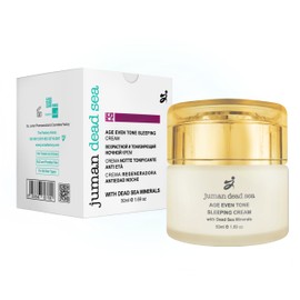 Juman Dead Sea Minerals Age Even Tone Sleeping Cream | Hydrating Night Cream | Infused with Natural Beewax & Vitamin C | Night Moisturizer for face