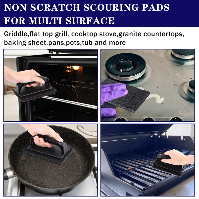 Reallnaive 31 Pcs Griddle Cleaning Kit Screen Holder Grill Screens