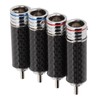 4Pcs RCA Sound Plug Carbon Fiber Chrome 8mm Wire Diameter