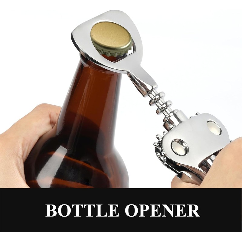 PQCLXUYA Wine Opener Gift Set, Zinc Alloy Premium Wing Corkscrew