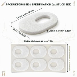 Pack of 24 Corn Plasters, Feet Corns Pressure Points Plasters, Feet Callus Plasters, Pressure Protection Rings, Bunion Rings, Callus Pressure Pads, Pressure Protection Plasters for Foot Sole, Bunion