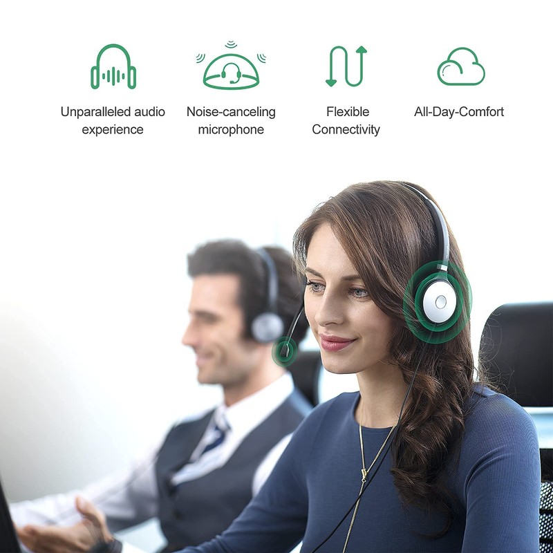 Yealink UH36 - Auriculares profesionales con cable - Auriculares de