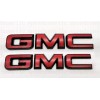 Auto Front Rear Red Black Emblem Overlay 2019-2024 GMC Sierra