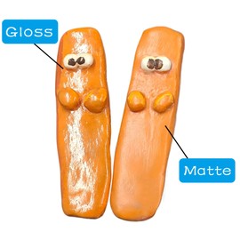 2 x 100ml Air Dry Clay Glaze, Air Dry Clay Varnish Can Not Only Used to Prevent Clay Cracking, Scratches, and Wear, Polymer Clay Glaze Can Also Having a Gloss Glaze Effect (Gloss+Matte)