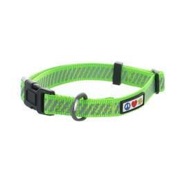 Pawtitas Reflective Dog Collar for Dog and Puppies A High Visibility Collar with Reflective Bands | Adjustable Dog Collar Heavy Duty Perfect for Extra Small and Small Puppies - Green XS Collar