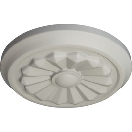 Ekena Millwork CM07OLPCF Olivia Ceiling Medallion, 7 7/8"OD x 1 1/8"P (Fits Canopies up to 2 1/8"), Hand-Painted Pot of Cream