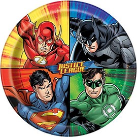 Unique Party 49965 - 23cm Justice League Party Plates, Pack of 8