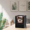 Efaithtek Automatic Single Watch Winder in Black Carbon Fiber Leather