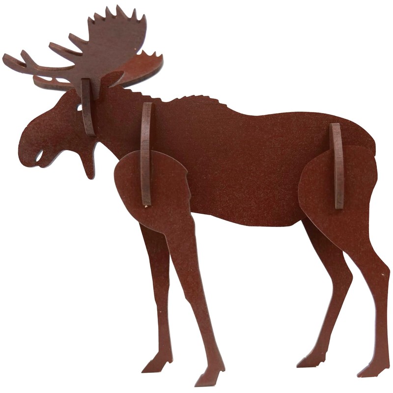 Little & Wood: Woodlet: Medium - Moose - Brown, 3D