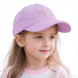 Baseball Kappe Mädchen mit Pferdeschwanz Snapback Verschluss Baseball Cap Kinder Cap Sonnenkappe Sonnenhut Süße Schleife für Jungen Mädchen Sommermütze UV Schutz verstellbare Outdoor Reise Caps