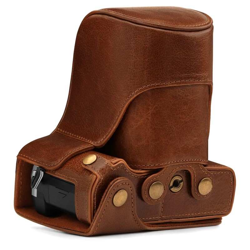 MegaGear Ever Ready MG1863 Brown Genuine Leather Camera Case Bag