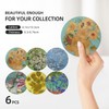 ADPON Absorbent Ceramic Coasters for Drinks with Cork Base Art