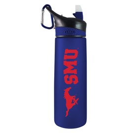Southern Methodist Tritan Plastic Frosted Sport Bottle, Design-1 - Blue