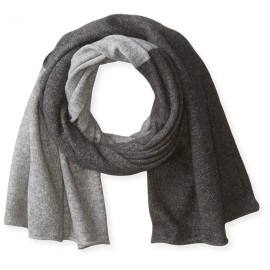 Bela NYC Women's super Soft Wide Scarf Black/Charcoal One Size - Retail $35