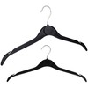 The Hanger Store 20 Black Plastic Coat Hangers for Tops,