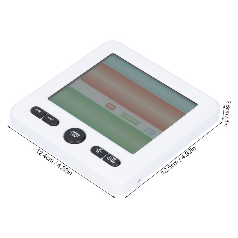 LCD Electronic Alarm Clock Temperature Humidity Monitoring Alarm for Indoor