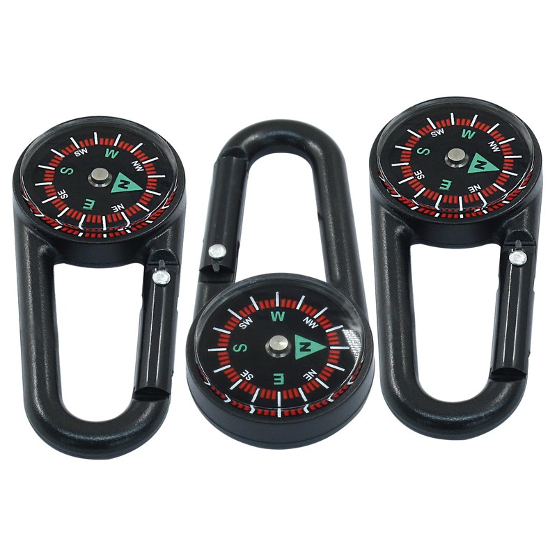 Kemcatui 10Pcs Clip on Compass Bulk, Mini Compass Key Chain