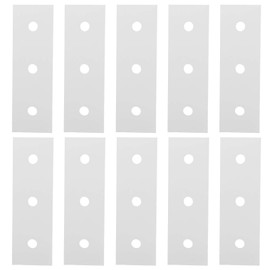 Fafeicy Pack of 10 Aluminium Flat Connection Plates, Flat Straight Repair Connection Plates, for Reinforcing Flat Surface Connections, Fencing (4040‑3 Hole), Brackets and