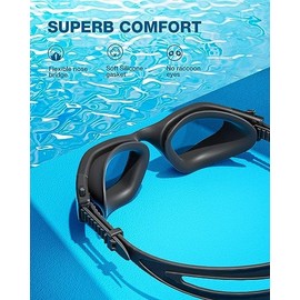 ZIONOR Swimming goggles, G1SE swimming goggles for men and women with UV protection, anti-fog, comfort, professional swimming goggles