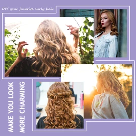 BIEAEIA 60 Piezas de Varillas Flexibles para Rizar, Varillas Flexibles de Espuma Giratoria, Varillas para El Cabello Sin Calor, Rodillos para El Cabello Y Peine de Cola de Rata de Acero para Cabello L