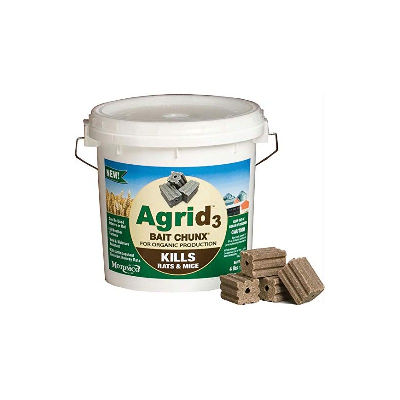 Motomco Grocery Agrid 3 Bait Chunx, 4 Pound Container