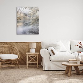 Stupell Industries Foggy Pond Landscape Reflection Canvas Wall Art, Design by Irene Weisz