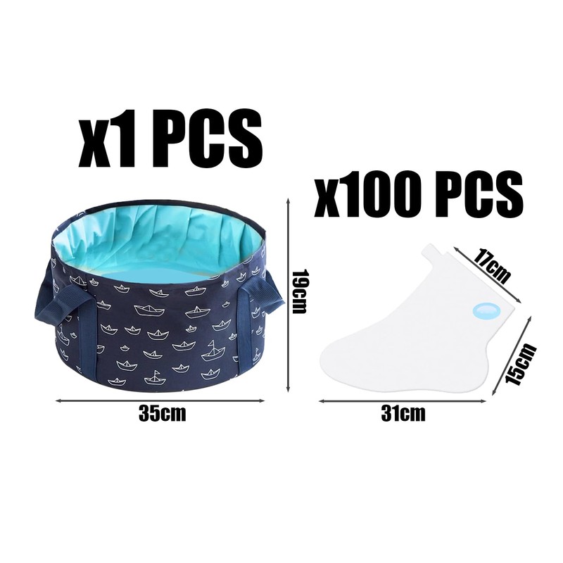 1 Navy Blue Foot Bath, 1 Pack Foot Mask, Foot