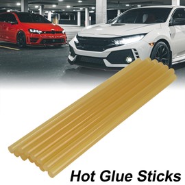 X AUTOHAUX 12 Pcs 7mm x 200mm Hot Glue Sticks Auto Body Paintless Dent Removal Repair Yellow for Car