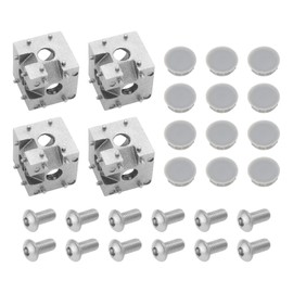 LT Easiyl 4set 3-Way Corner Bracket Cube 30x30x30mm 3-Way Aluminum Alloy Block for Aluminum Extrusion Profile 3D Printer Accessories with Screws