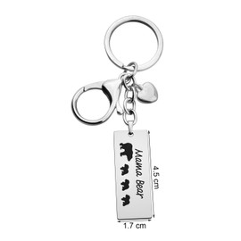 WUSUANED Sweet Mama and 3 Cubs Bear Bar Keychain Gift for Mom Grandma Wife