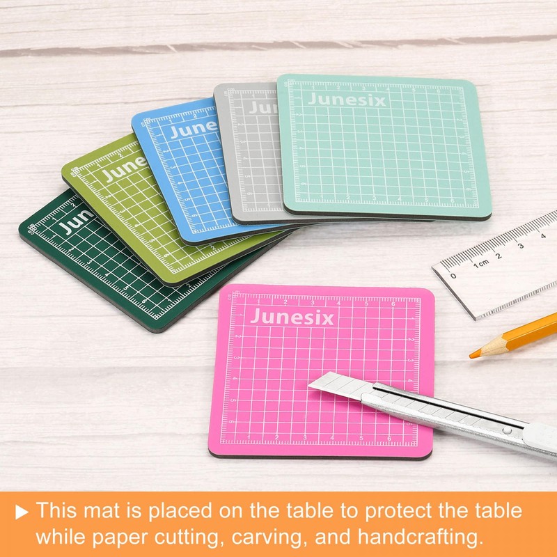 sourcing map 3.1" x 3.1" Cutting Mats, Rotating Fabric Mat,