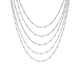 Tuscany Silver 5 Strand Graduated Necklace of Length 38cm