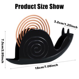 Mosquito Spiral Holder, Coil Holder, Smoking Spirals Holder, Mosquito Spiral Container, Movable Mosquito Coil Holder, for Outdoor Travel Home (Black)