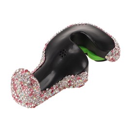 HEROFFIX 1 Pcs for Purses and Bags, Umbrella Etc Car Seat Headrest Hook Sturdy Car Seat Back Organizer Hooks Black Pink ABS Rhinestone 4.09"x2.13"