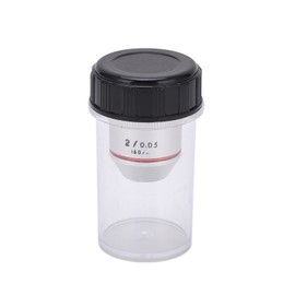 Microscope Objective Lens 2x Achromatic Objective Lens Low Magnification RMS Thread 20.2mm for Biological Microscope