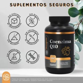 Coenzima Q10 De 180 Cápsulas 500 Mg | 1000mg por porción| Momosie Antioxidantes | 180 Cápsulas | 3 Meses De Duracion | Co Q-10