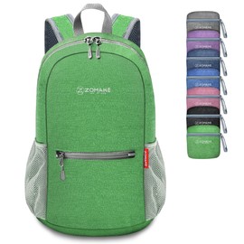 ZOMAKE Folding Backpack, Outdoor Bag, 3.2 gal (10 L), Small, Ultra Lightweight, Waterproof, Attack Sack, Eco Bag, Daypack, For Mountain Climbing, Camping, Travel, Sports, Running, Bicycle, Gym,