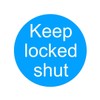 Seco Keep Locked Shut Sign, 100mm x 100mm - 1mm