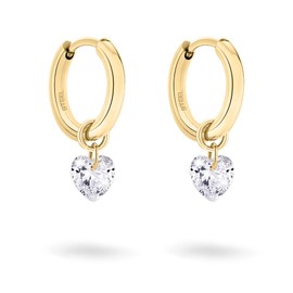 Tamaris TJ-0366-E-16 Creole Earrings, Stainless Steel, Cubic Zirconia