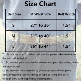 Tactical Inner Belt G Hook Underbelt Buckleless Loop Lining Battle Inner Duty Belt for Mens Waist EDC Gear (Multicam, Medium(31"-40"))