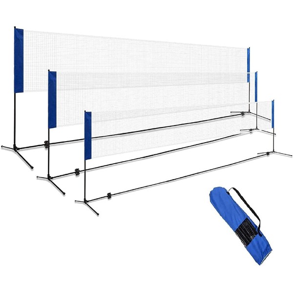 Renatone Badminton Net, 2.5' to 5' Height Adjustable Competition Training