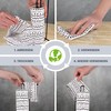 Kitchen Roll Holder Black with Kitchen Roll Washable Reusable Bamboo