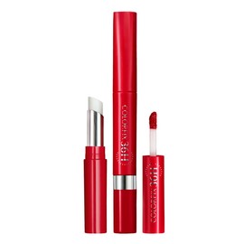 ésika - Colorfix Duo Tattoo 36h Rojo Sensación 2.6 ml, 36 Horas de Color e Hidratación, Labial Cero Transferencia, con Aplicador y Bálsamo, Labial de Larga Duración, Bálsamo con Manteca de Karité