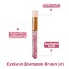 20 Pieces Lash Brushes ，Lash Wash Brushes， Pink Glitter Eyelash
