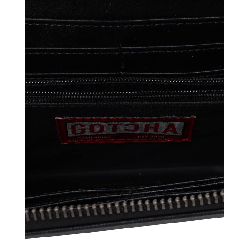 Gotcha 251G8200 Logo Embroidered Long Wallet, Black