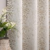 Taupe Geometric Curtains 84 Inches Long for Living Room 2
