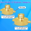 Brass Hydrant Adapter - 1-1/2" NST/NH Female x 3/4" GHT