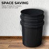 EconoHome 5-Gallon Black Bucket Pail Container Without Lid | Metal